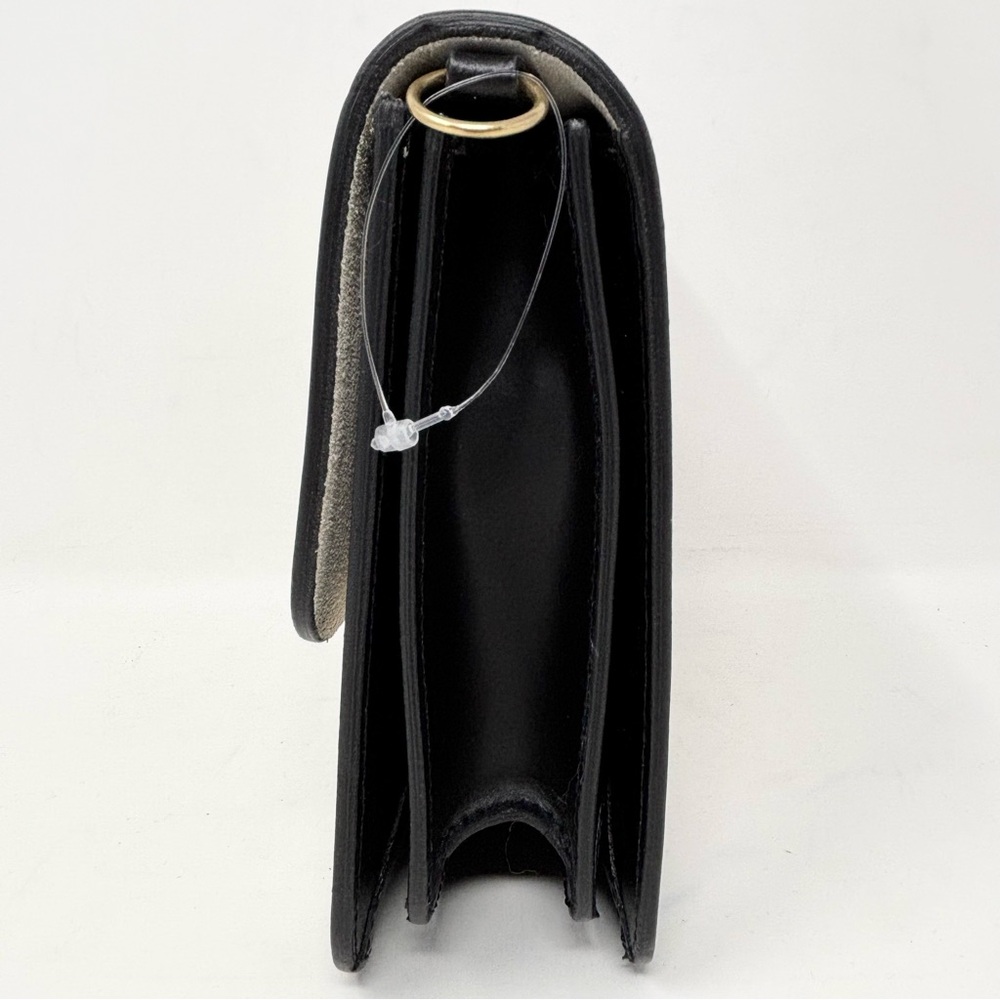 FRAME Le Signature Mini Bag Black Cream Canvas Leather Crossbody Brass Hardware - Picture 8 of 15
